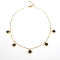 Brass Jewelry Necklace, with 1.96 inch extender chain, gold color plated, for woman Approx 14.96 Inch 