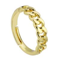 Anillo de dedo de latón, metal, chapado en color dorado, Joyería & para mujer, dorado, 5mm, tamaño:7, Vendido por UD