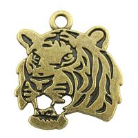 Zinc Alloy Animal Pendants, Tiger, plated, vintage & Unisex 