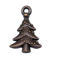 Zinc Alloy Christmas Pendants, Christmas Tree, antique bronze color plated, vintage & Unisex 