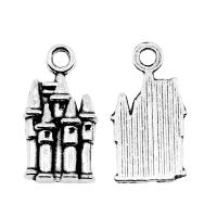 Zinc Alloy Jewelry Pendants, Castle, antique silver color plated, vintage & Unisex 
