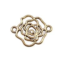 Flower Zinc Alloy Connector, plated, vintage & 1/1 loop & hollow 