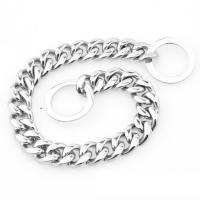 Stainless Steel Chain Necklace, 304 Stainless Steel, Vacuum Ion Plating, for Pet Dog 