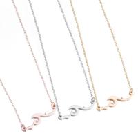 Stainless Steel Jewelry Necklace, 304 Stainless Steel, Vacuum Plating, for woman .71 Inch 
