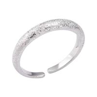 Латунь Манжеты палец кольцо, плакирован серебром, Корейский стиль & регулируемый & Женский, размер:6-8, продается PC