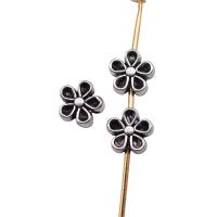Zinc Alloy Flower Beads, plated, silver color 