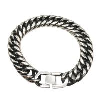 Titanium Steel Bracelet & Bangle, Unisex & anti-fatigue, silver color 