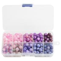 Perles de verre mixte, Placage, DIY, plus de couleurs à choisir, 8mm îte, Vendu par boîte