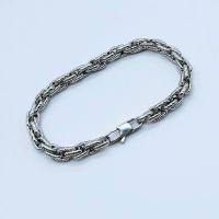 Stainless Steel Chain Bracelets, 304 Stainless Steel, electrolyzation, Unisex & anti-fatigue, silver color 