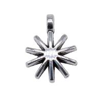 Zinc Alloy Flower Pendants, Snowflake, plated, vintage & Unisex 