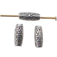 Zinc Alloy Jewelry Beads, barrel, antique silver color plated, vintage & DIY 