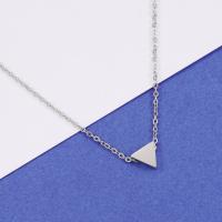 Stainless Steel Jewelry Necklace, 304 Stainless Steel, Triangle, Vacuum Ion Plating, fashion jewelry .72 Inch 