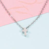 Stainless Steel Jewelry Necklace, 304 Stainless Steel, Cross, Vacuum Ion Plating, fashion jewelry .72 Inch 