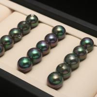 Shell Pearl Beads, Round, plated, DIY & half-drilled, mixed colors 