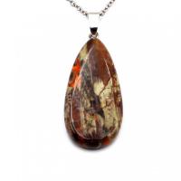 Agate Brass Pendants, with Agate, fashion jewelry & Unisex, 35-40mm*20-30mm 