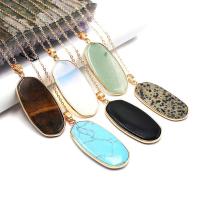 Gemstone Brass Pendants, with Gemstone, fashion jewelry & Unisex 