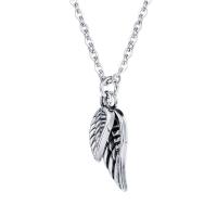 304 Stainless Steel Necklace, with 1.97inch extender chain, Feather, fashion jewelry & for man Approx 19.69 Inch 