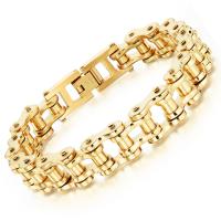 304 Stainless Steel Bracelet, stoving varnish, fashion jewelry & for man 12mm Approx 21.5 cm 