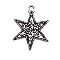 Zinc Alloy Jewelry Pendants, Hexagram, plated, silver color 