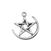 Zinc Alloy Jewelry Pendants, Moon and Star, plated 