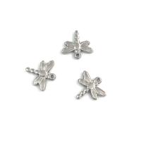Stainless Steel Animal Pendants, Dragonfly, plated, DIY 
