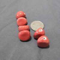 Glazed Porcelain Beads, DIY, red Approx 