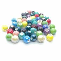 Glazed Porcelain Beads, Round, DIY, mixed colors, 10mm, Approx 