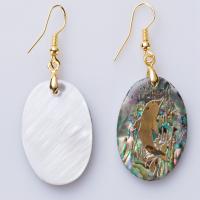 Abalone Shell Earring, with Zinc Alloy, Ellipse, plated, for woman 