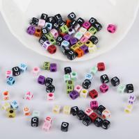 Acryl Alphabet Perlen, Alphabet-Buchstabe, DIY & Emaille, keine, 5mm, ca. 500G/Tasche, verkauft von Tasche