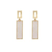 Acrylic Drop Earring, Zinc Alloy, with Plank, gold color plated, for woman 