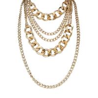 Fashion Multi Layer Necklace, Zinc Alloy, with Aluminum Alloy, with 5.91inch extender chain, plated, multilayer & for woman Approx 23.62 Inch 