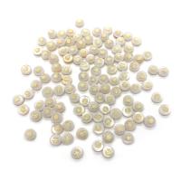Natural Freshwater Shell Beads, Flat Round, tree of life design & DIY, white, 8mm 
