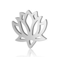 Stainless Steel Flower Pendant, 201 Stainless Steel, Vacuum Ion Plating, DIY & Unisex & double-hole 