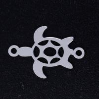 Stainless Steel Charm Connector, 201 Stainless Steel, Turtle, Vacuum Ion Plating, DIY & Unisex & double-hole 
