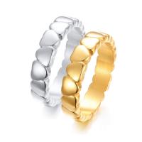 Titanium Steel Finger Ring, Vacuum Ion Plating, fashion jewelry & for woman 4.5mm 