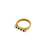 Titanium Steel Finger Ring, gold color plated & for woman, gold 