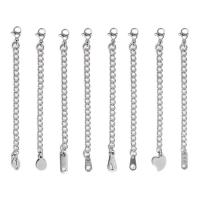 304 Stainless Steel Extender Chain, silver color plated silver color .27 Inch 