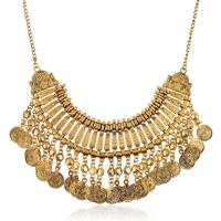 Fashion Fringe Necklace, Zinc Alloy, with 1.96inch extender chain, Ancient Chinese Coin, plated, fashion jewelry & for woman Approx 17.7 Inch 