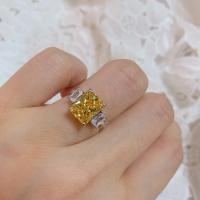 Rhinestone Brass Finger Ring & for woman & with rhinestone 