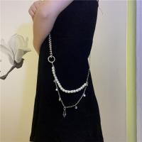 Body Chain Jewelry, Zinc Alloy, with Plastic Pearl, fashion jewelry & for woman Approx 132 cm 