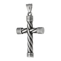 Нержавеющая сталь крест подвески, Нержавеющая сталь 316, Kресты, ювелирные изделия моды & DIY & Мужская & чернеют, черный отверстие:Приблизительно 5mm, продается PC