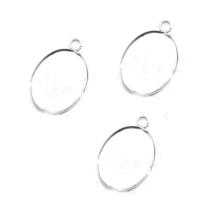 Stainless Steel Pendant Setting, 316 Stainless Steel, Oval, DIY original color, Approx 