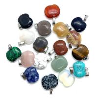Gemstone Jewelry Pendant, Natural Stone, Apple & Unisex 