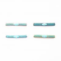 laiton perles tube incurvé, Placage, DIY & motif de mauvais œil & pavé de micro zircon, plus de couleurs à choisir Vendu par PC