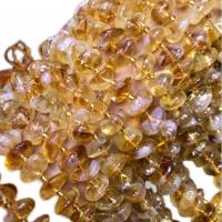Citrin Naturperlen, Gelbquarz Perlen, Unregelmäßige, DIY, gelb, 12mm, Länge:14.96 ZollInch, verkauft von Strang