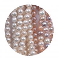 Perlas Redondas Freshwater, Perlas cultivadas de agua dulce, Esférico, Bricolaje, más colores para la opción, 7-8mm, longitud:36-39 cm, Vendido por Sarta