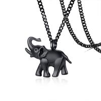 Нержавеющая сталь 304 Ожерелье, Слон, вакуумное ионное покрытие, ювелирные изделия моды & Мужский, черный длина:Приблизительно 23.6 дюймовый, продается PC