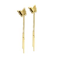Fashion Fringe Earrings, 304 Stainless Steel, plated, bowknot design & for woman 70mm,60mm 