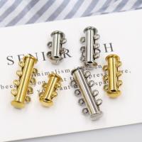 Stainless Steel Slide Lock Clasp, 304 Stainless Steel, plated 