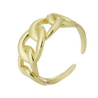 Brass Cuff Finger Ring, gold color plated, fashion jewelry & for woman, golden, 9.5mm, US Ring 